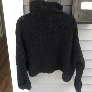 Cozy black knit sweater